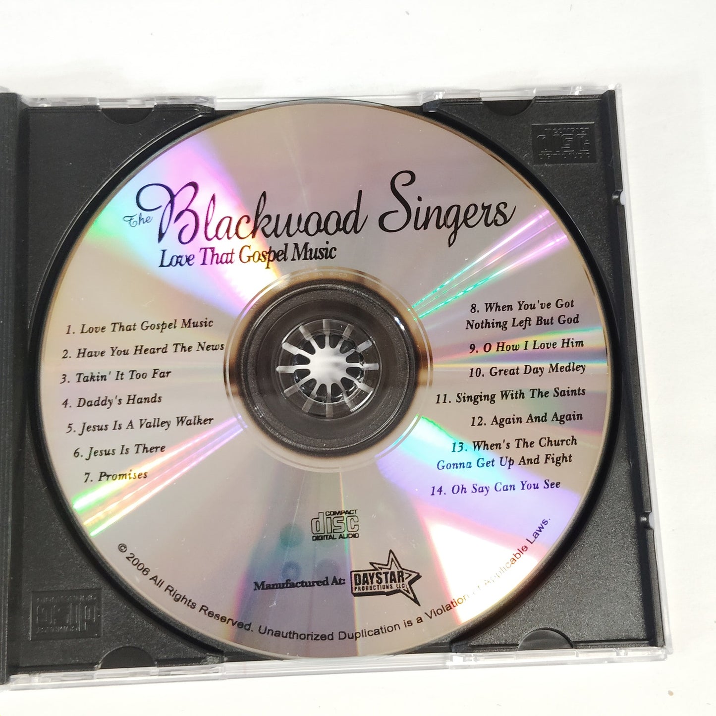 Blackwood Singers “Love That Gospel Music” CD 2006 Southern Gospel 14 Tracks