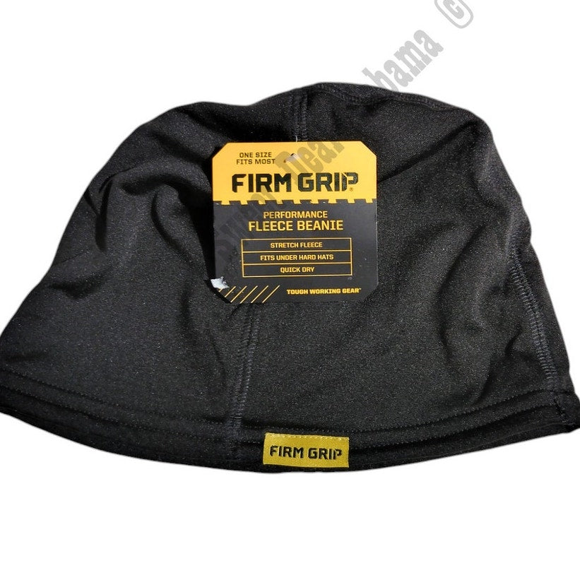 Firm Grip Unisex Black Performance Beanie Hat, Cap, Poly/Spandex Blend
