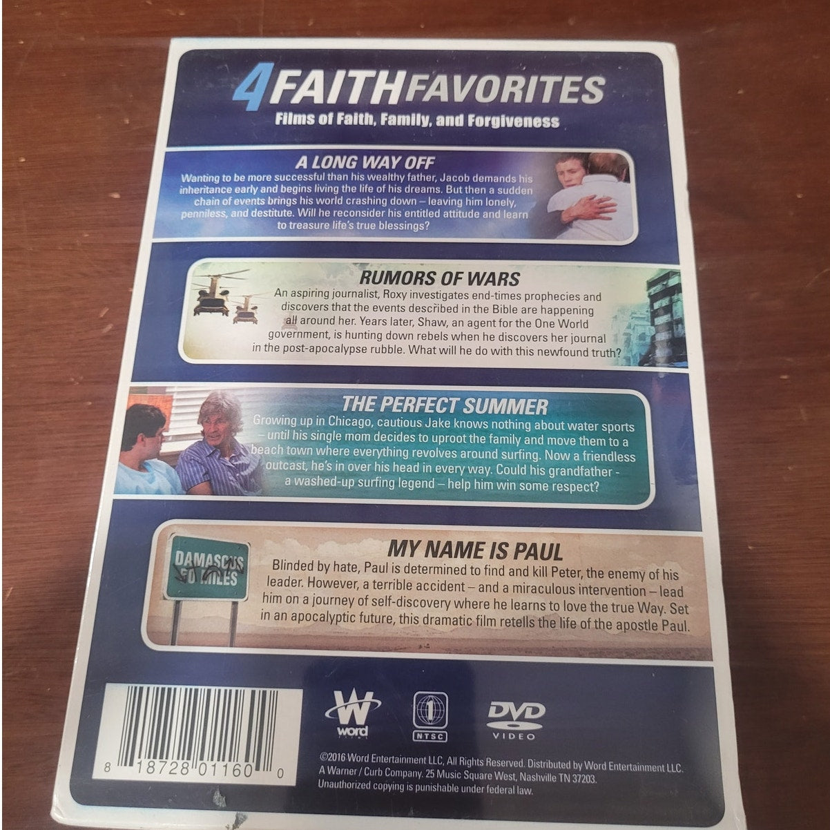 4 Faith Favorite DVDs Long Way Off Rumors of Wars Perfect Summer My Name is Paul