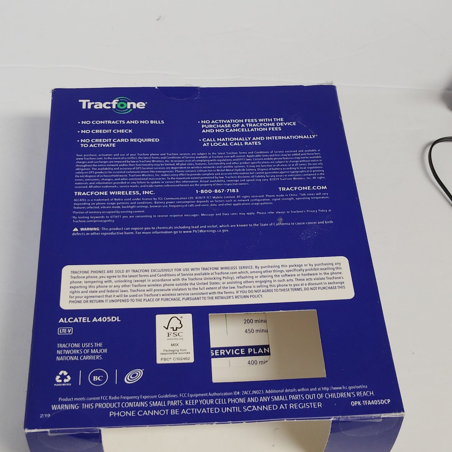 Tracfone Flip Phone Alcatel A405DL Basic 4G Cell Phone