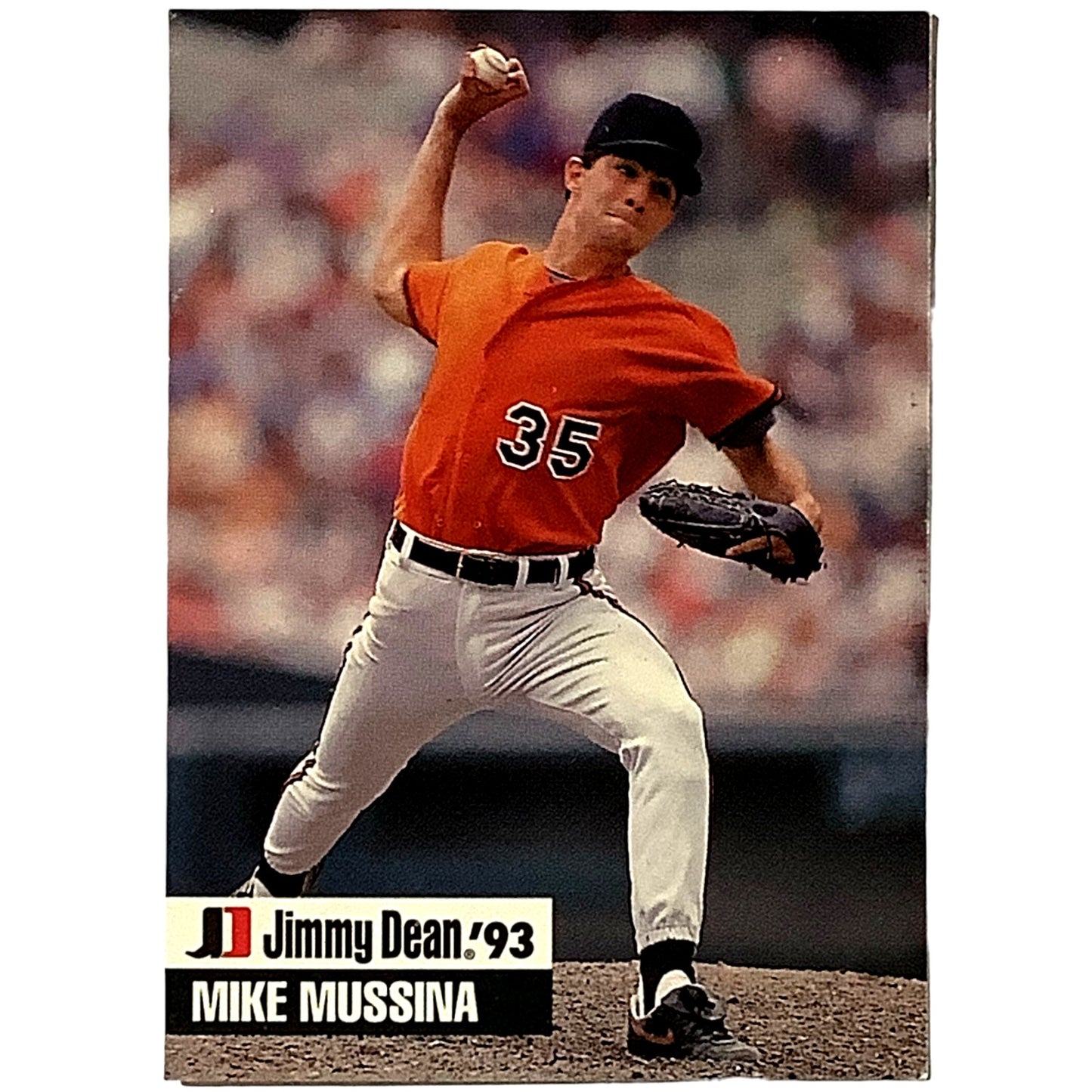 1993 Mike Mussina Baltimore Orioles, MLB, Jimmy Dean '93 Ltd Ed., Card 27 EX/NM