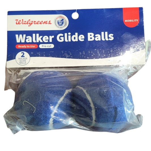 Walker Glide Balls - Blue - Precut for Easy Fit - Fits Most Walkers