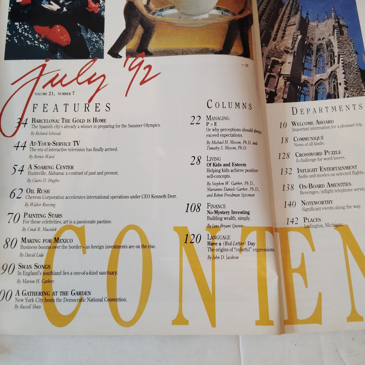Delta SKY Magazine - July 1992 In-Flight Publication - Vintage Airline