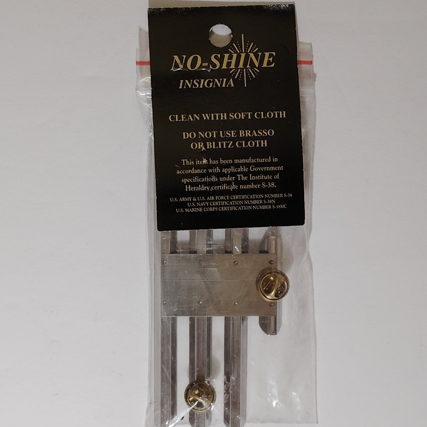 Mounting Rack Bar - 10 Ribbons (3/3/3/1 Centered w/ 1/8" Gap)  No-Shine Insignia