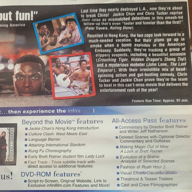 Rush Hour 2 DVD 2001 Action Comedy – Jackie Chan, Chris Tucker