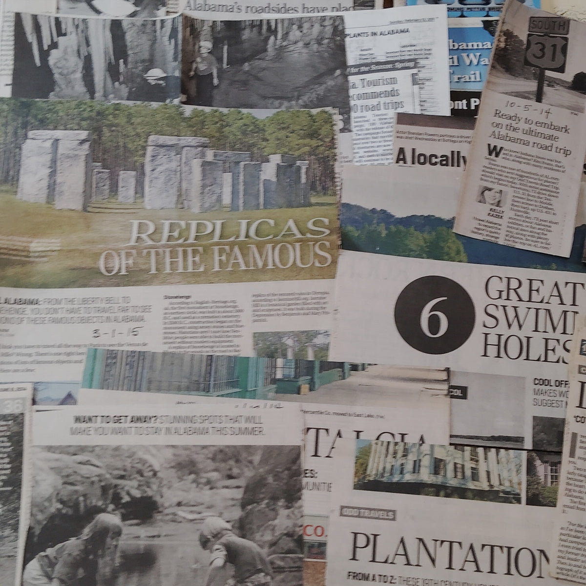 Ghost-Themed Articles & Travel Guides Ephemera Lot - Alabama Memorabilia