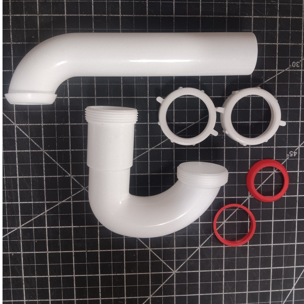 1-1/2 in. White Plastic Sink Drain P- Trap
