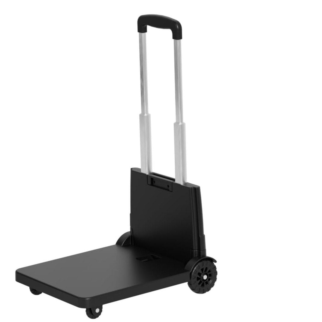 HD Folding Trolley Cart, 220 lb Cap., 4 Wheels, Bungee Cord, Telescopic Handle