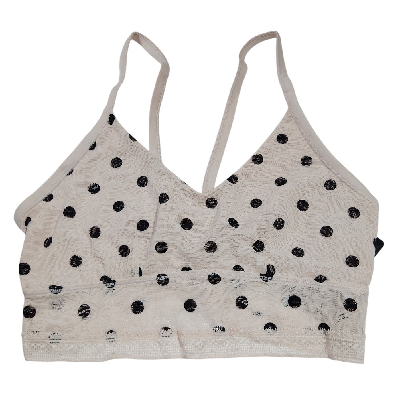 Maidenform All Over Lace Longline Bralette DMSLLB – Modern Dot Sandshell, Medium