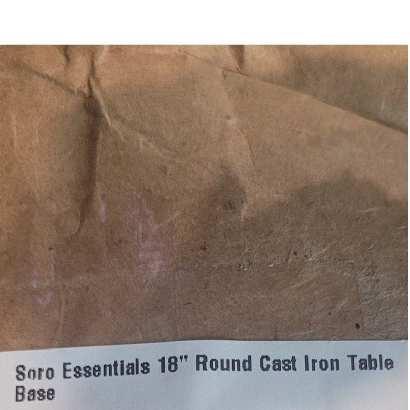 Soro Essentials 18" Round Cast Iron Table Base, Black, Commercial Grade