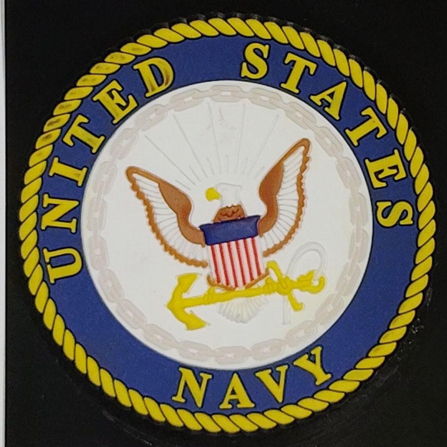 U.S Navy Magnet – 2.25" Diameter – Flexible Rubber – Full Color – USN Emblem