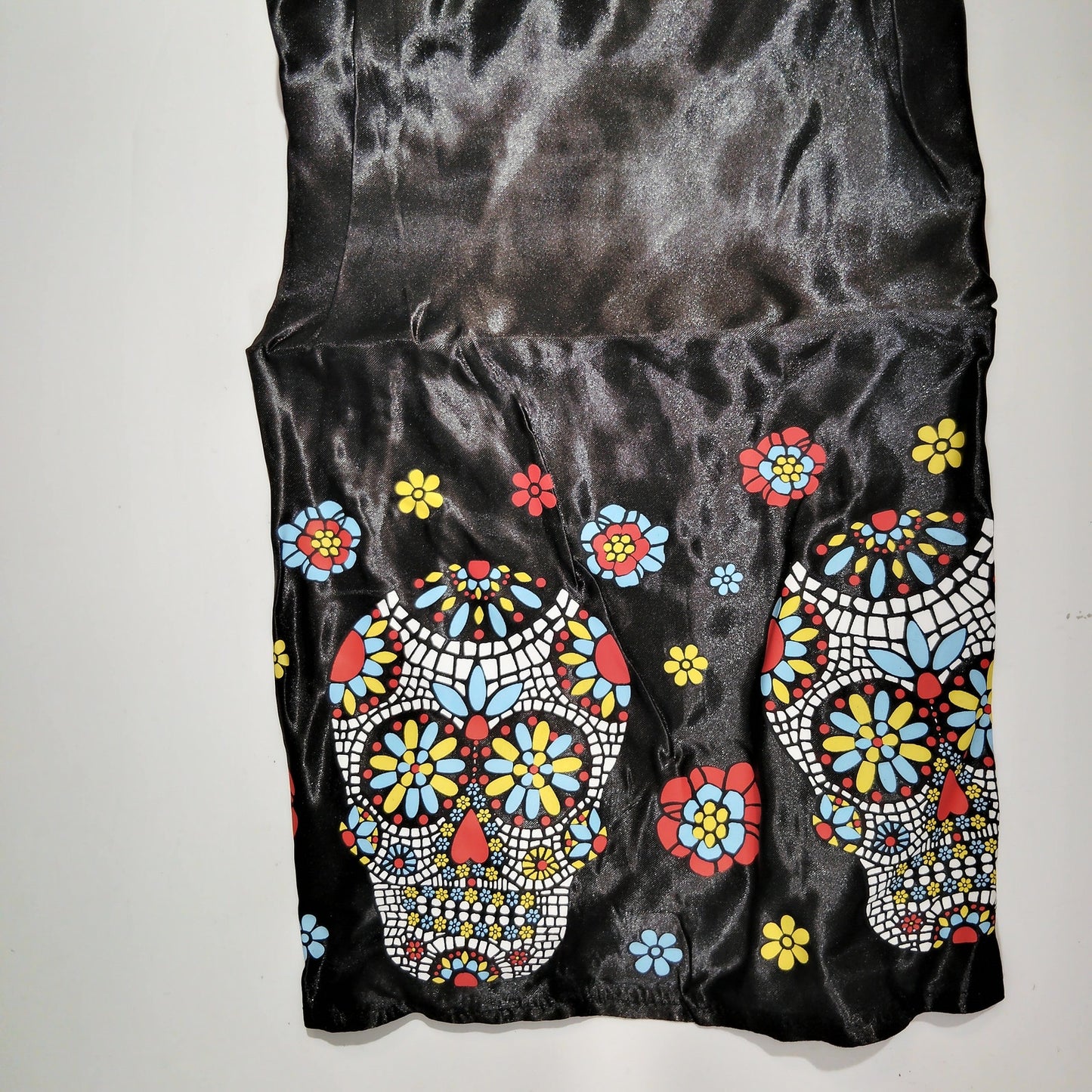 Girls Day of the Dead Skeleton Dress – Size 7‑8 – Skull Print Halloween Costume