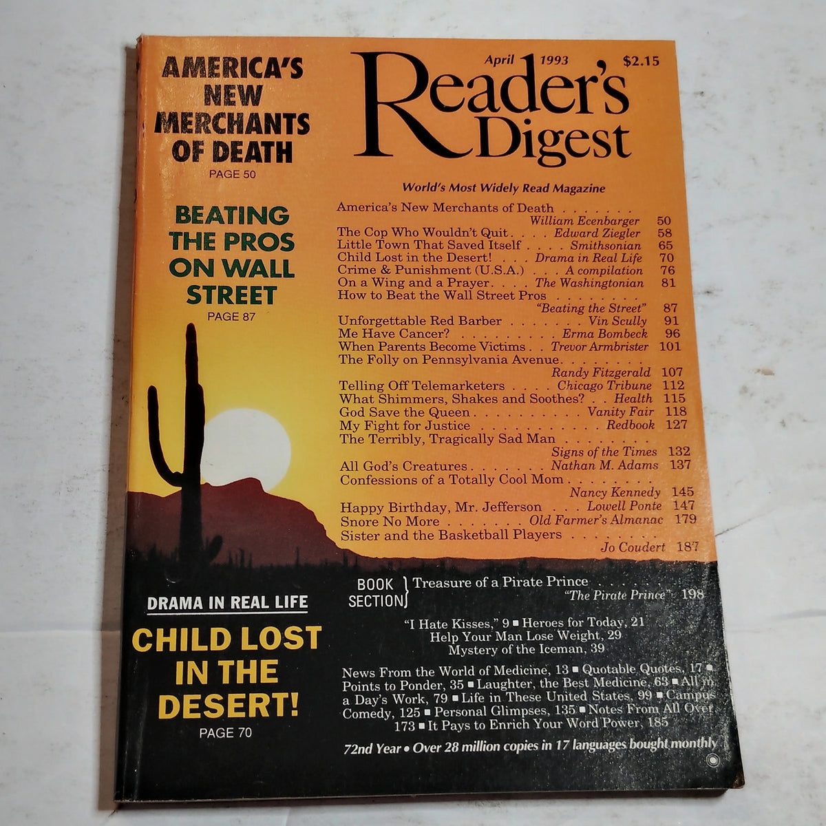 Reader's Digest April 1993 Magazine - Vintage Collectible Back Issue