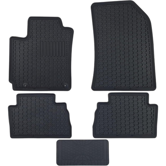 Mats – Fits Hyundai Kona 2018–2023 (Excl. EV), All-Weather F&R Liners, Black TPE
