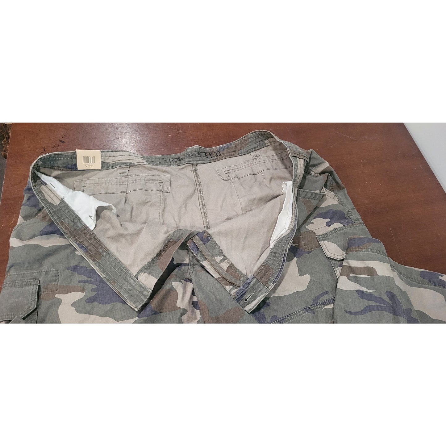 Trailhead Camo Cargo Pants 54x30 – Woodland Print, Outdoor Utility Style