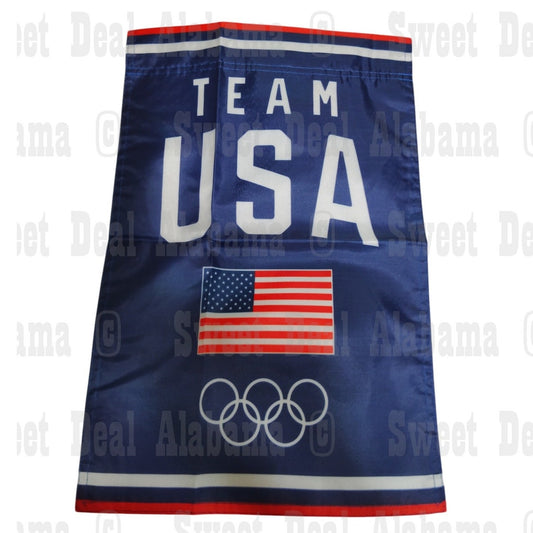Team USA Olympic Garden Flag 12"x18"  Double-Sided Outdoor Patriotic Yard Décor