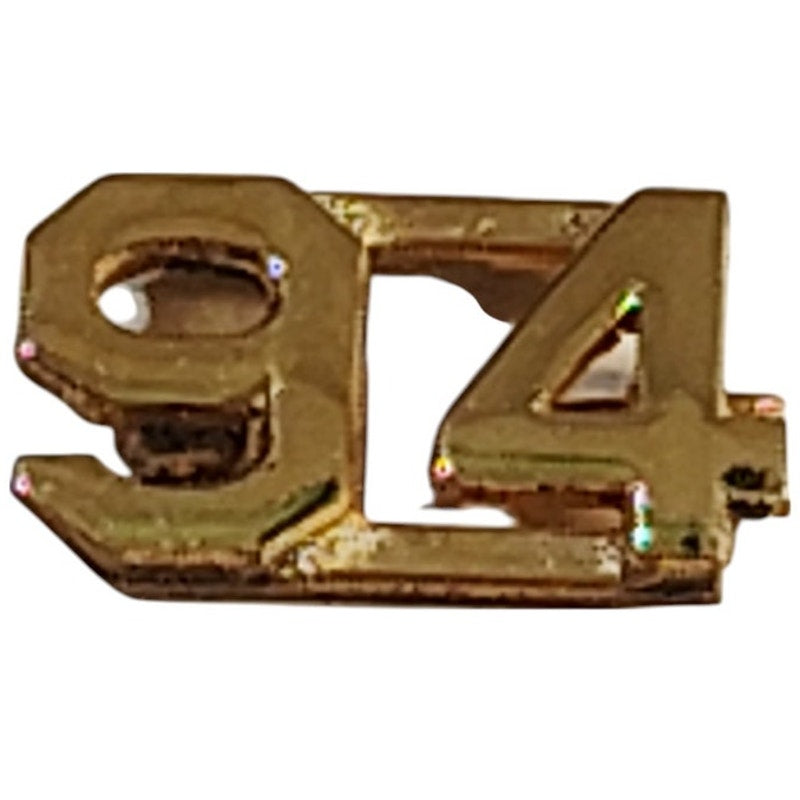 Early/Mid 1900s Brass C-Clasp "99" Collar Device 3/8"H Hat / Lapel Pin