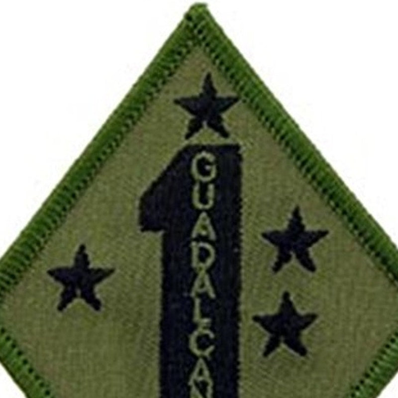 USMC 1st Marine Division Subdued Guadalcanal Patch 3‑1/2" × 2‑3/4" Sew‑On