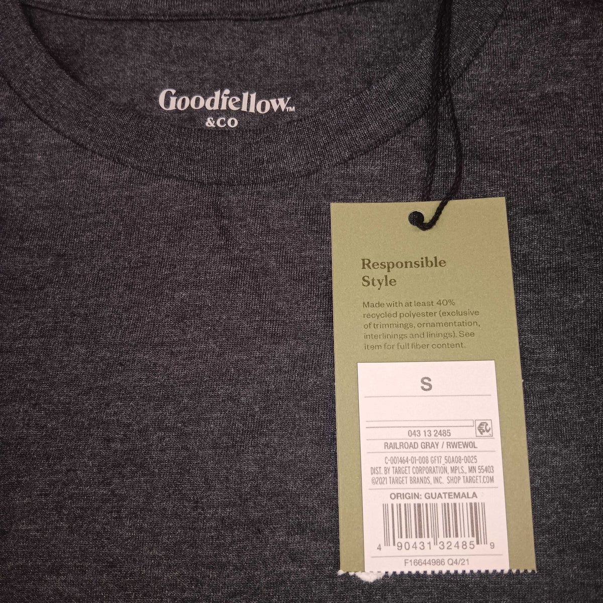 2 x Men's Every Wear Short Sleeve T-Shirts, Small- Goodfellow & Co,  Gray