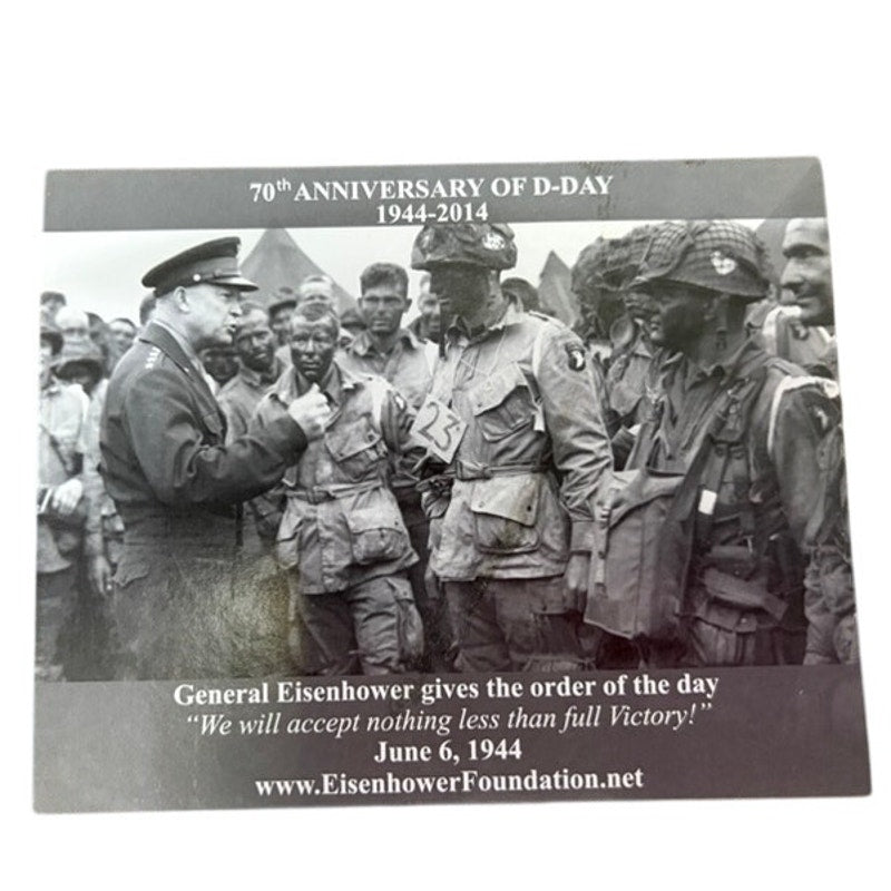 D‑Day 70th Anniversary Fridge Magnet Eisenhower 101st Airborne Photo 6x4.25