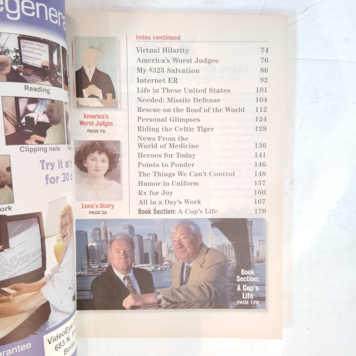 Reader's Digest July 1999 Large Print Vintage Magazine, Champions of the Wild