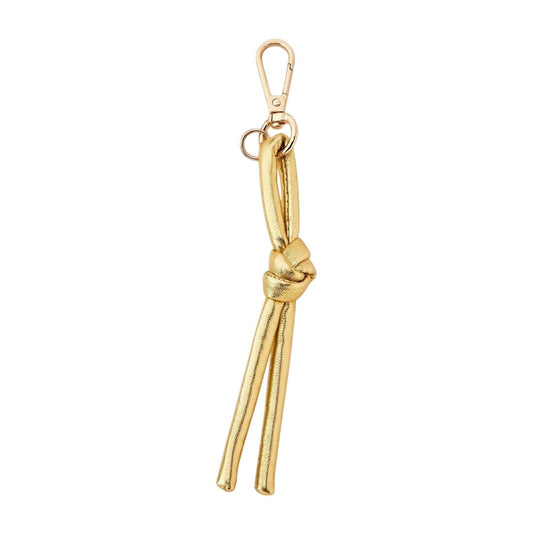 Knotted Cord Bag Charm Gold – a New Day Fashion Accessory