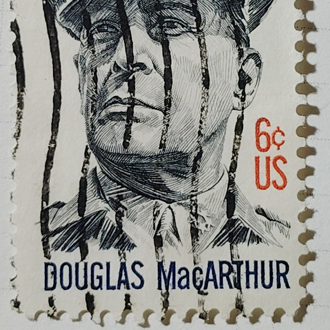 1971 US 6c General Douglas MacArthur Stamp #1424 Used Cancelled Military