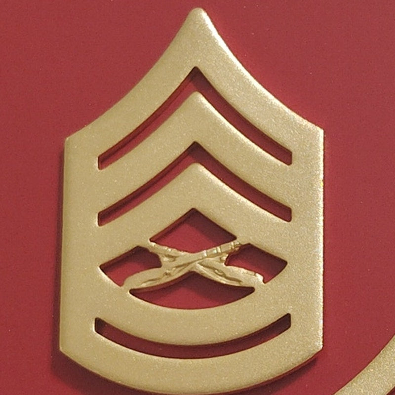 USMC Gunnery Sergeant Chevron – Satin Gold – 7/8" × 1.25" – Pair