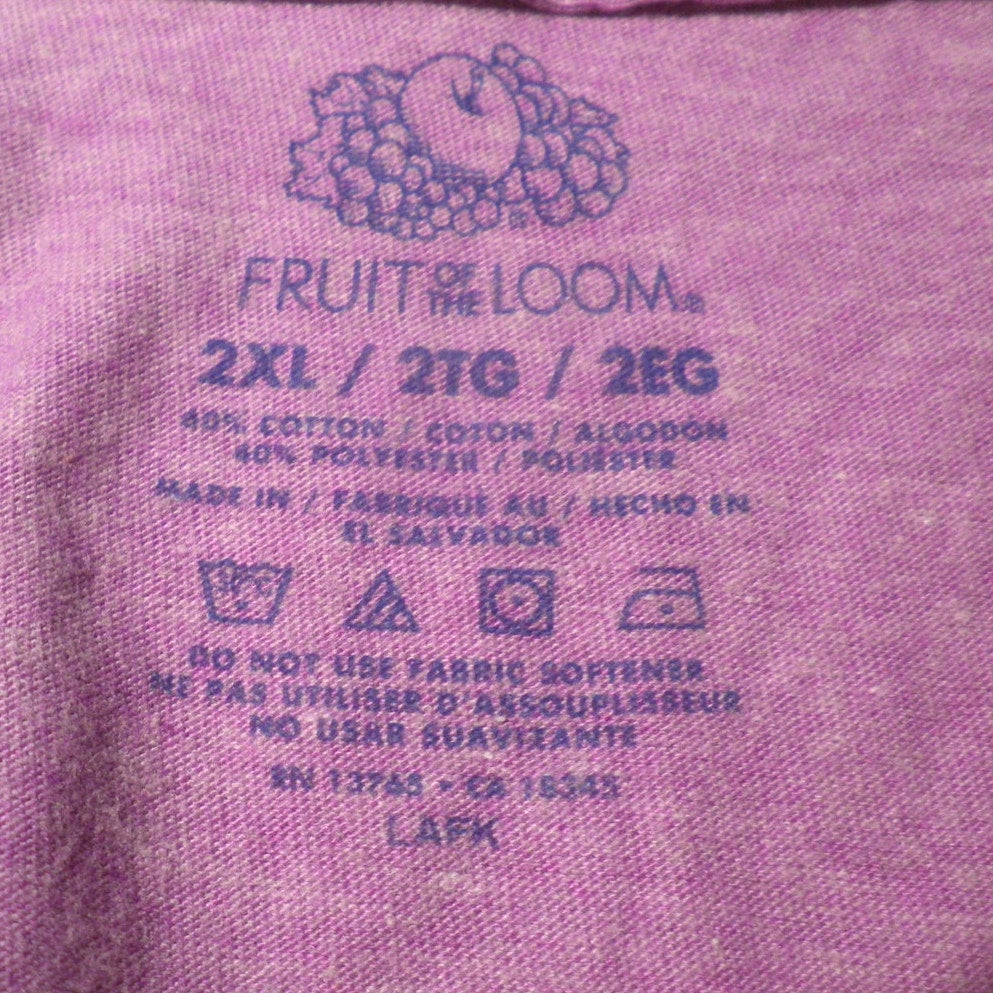 Fruit Of The Loom Women's V-Neck Casual Tee, T-Shirt, Lavender, 2XL, XXL