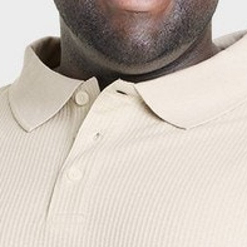 Goodfellow & Co Men’s Big & Tall Reguolar Fit SS Polo Shirt – Oatmeal – 5XLT