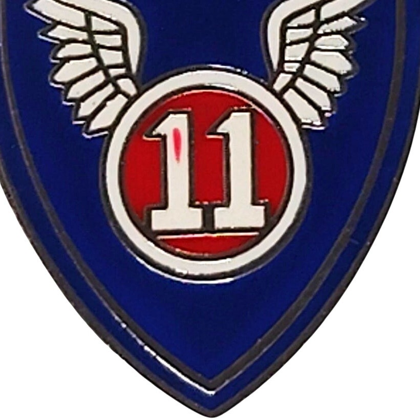 11th Airborne Division Novelty Biker's Jacket, Hat or Lapel Pin 1" × 5/8"