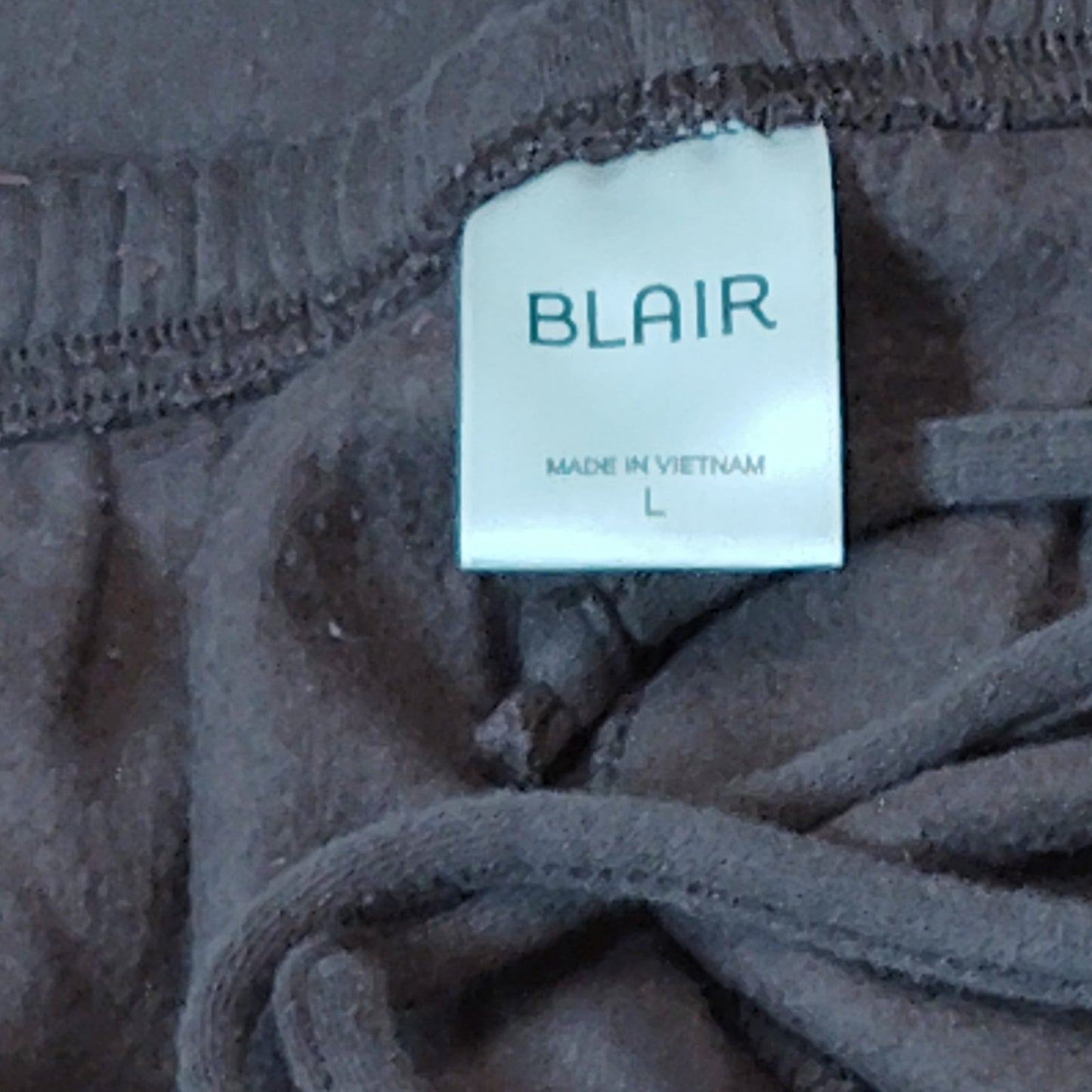 Blair Women's Brown Large Drawstring Waist Lounge Pants - Straight Leg Knit