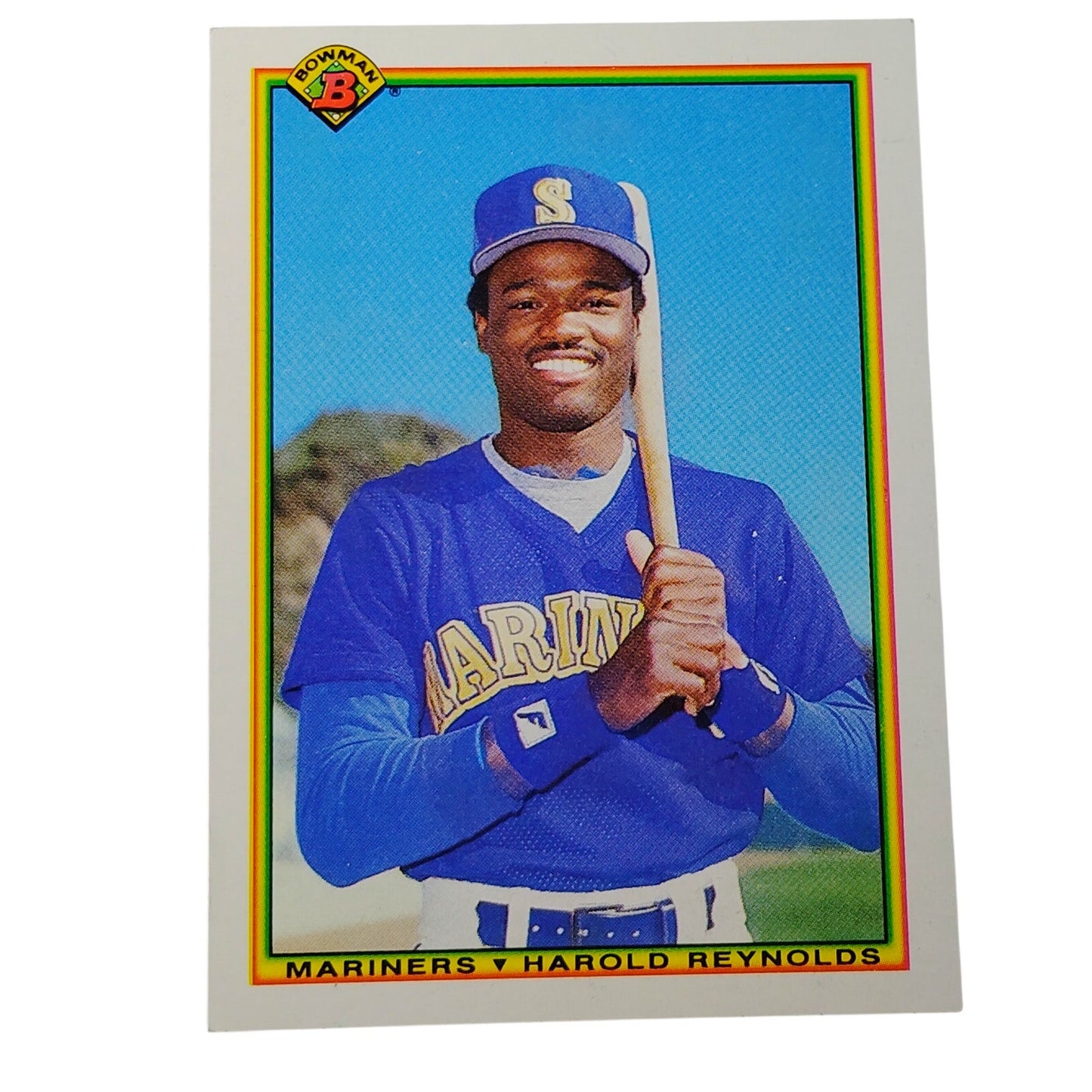 1990 Bowman Harold Reynolds #478 Seattle Mariners 2B MLB Baseball Card NM