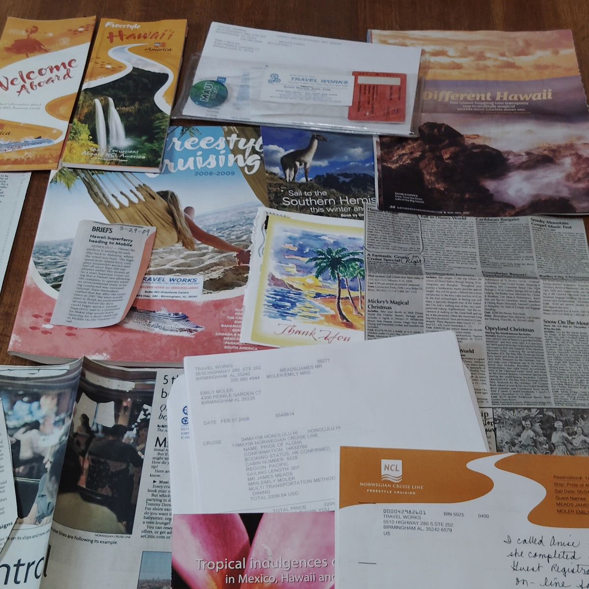 2008 NCL Hawaiian Cruise Ephemera Collection - Freestyle Cruising Memorabilia