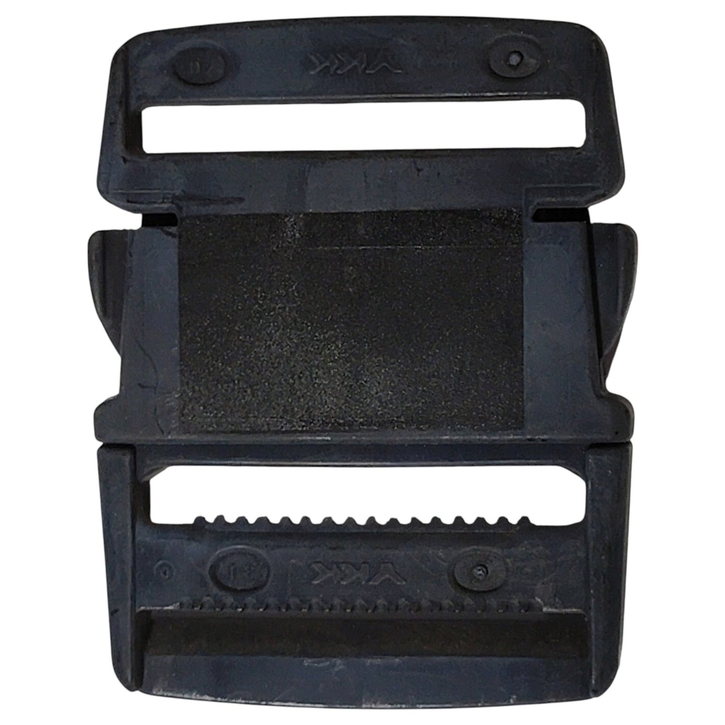 2" Side-Release Quick-Adjust Buckle – Black Plastic, Hook-n-Loop Backing