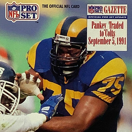 Irv Pankey, Los Angeles Rams, NFL 1991 Pro Set Card 554, EX/NM