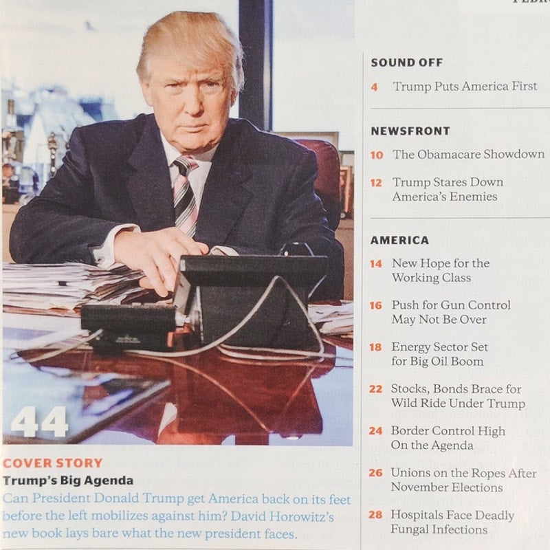 Newsmax Magazine February 2017 Trump's Big Agenda Cover Collectible