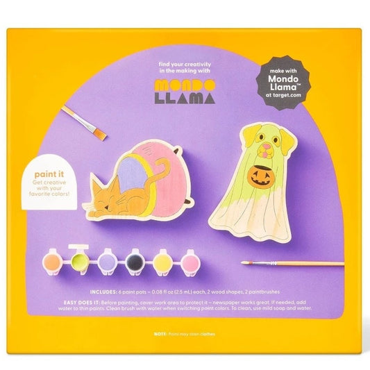 2ct Halloween Wood Dog & Cat Painting Kit – Mondo Llama