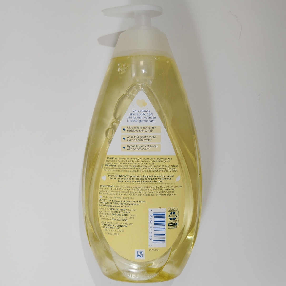 Johnson’s Baby Body Wash & Shampoo 3-Pk 27.1 fl oz Each Gentle Tear-Free Formula