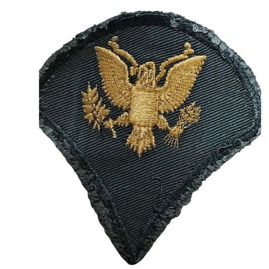 Pre-1978 Gold Embroidered Specialist E-4 Dress Uniform, ODG, Sew-On, 3" x 2.75"