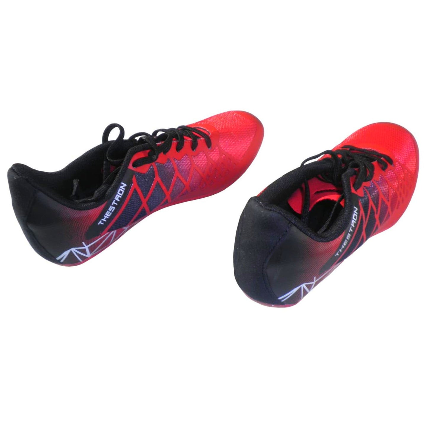Thestron Track and Field Shoes, Men 4, Women 6, Foot Length 9.06", Red/Black