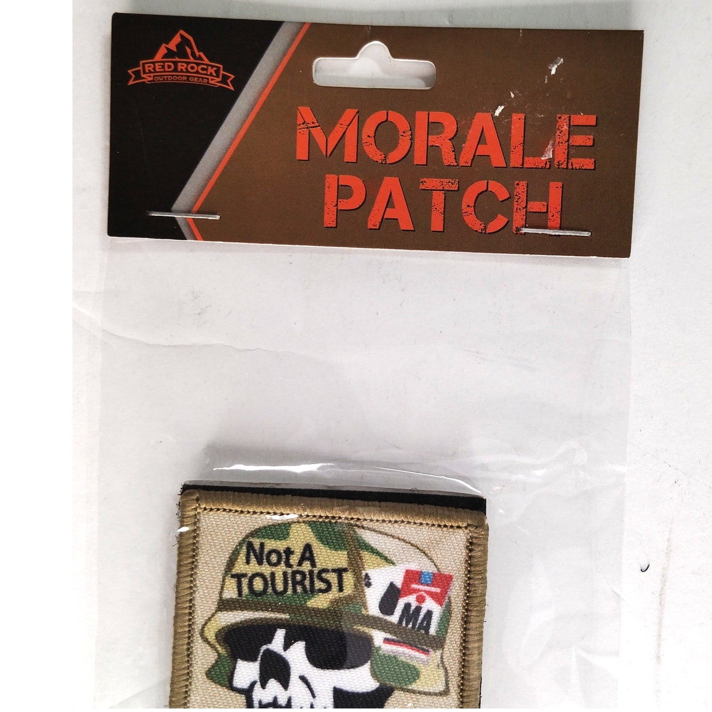Not A Tourist Novelty Patch Red Rock 2" × 2" Printed Hook Back