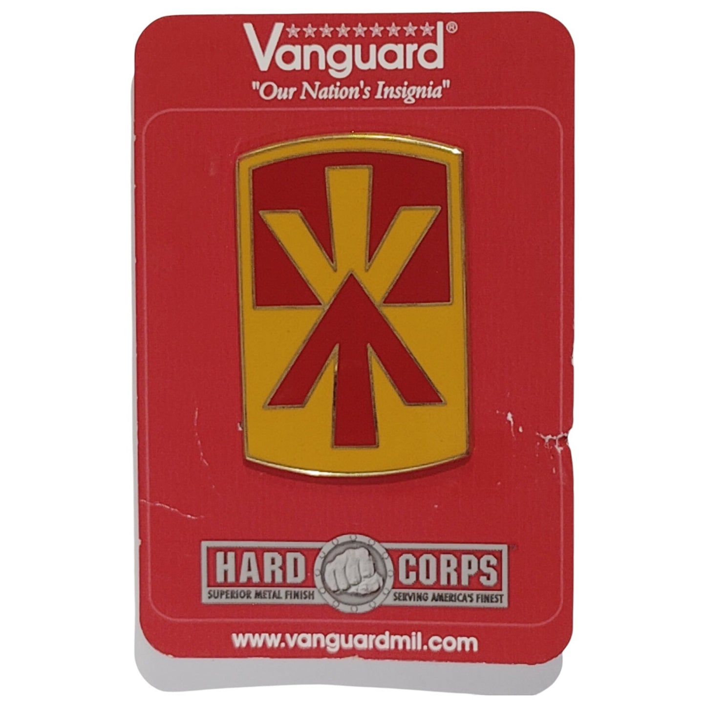 Army Combat Service Identification Badge (CSIB) – 11th Air Defense Artillery Brigade – 1-1/2" x 2"