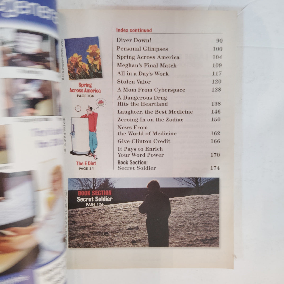 Reader's Digest April 1999 Large Print Edition Vintage Back Issue, Diver Down