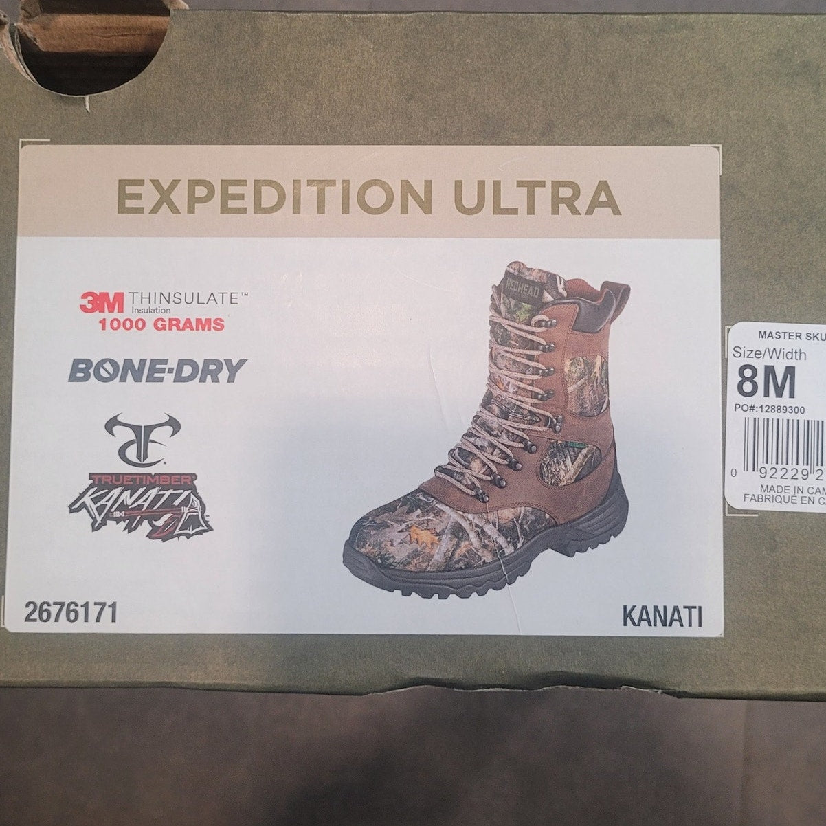 RedHead Expedition Ultra Bone‑Dry Waterproof Hunting Boots, TrueTimber Kanati 8M
