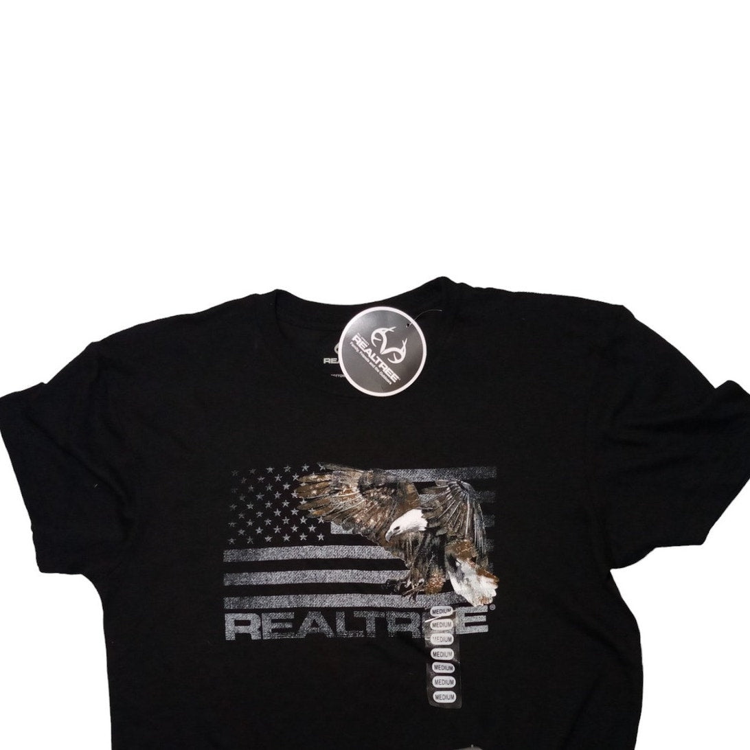 Men's Medium Realtree Graphic (Eagle & Flag) S/S T-Shirt w/ Tags, Great Gift