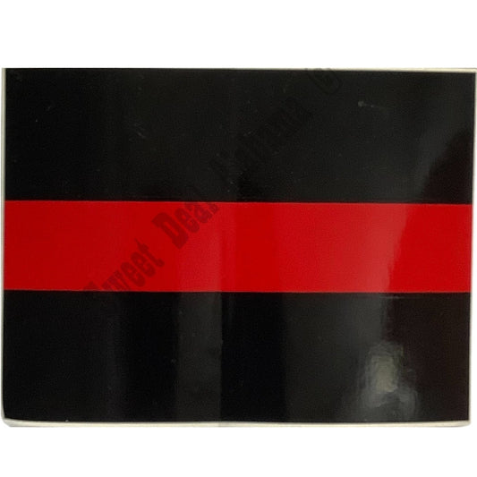 3" x 4" Fire Fighter Red Lives Matter- Anarcho-Syndicalism Flag Vinyl Decal