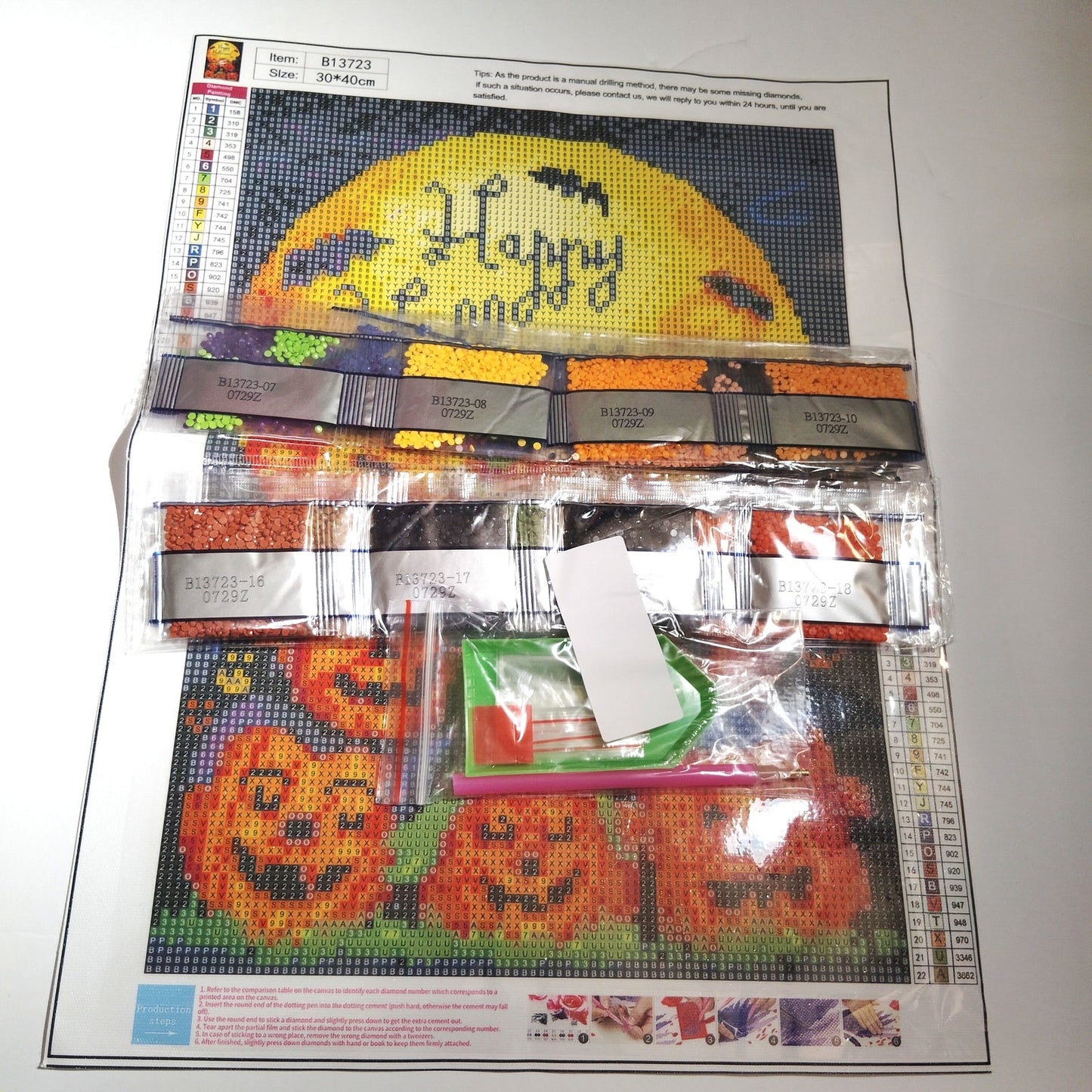 5D DIY Diamond Art Kit- "Happy Halloween" 11.8" x 15.75"  No.B13723