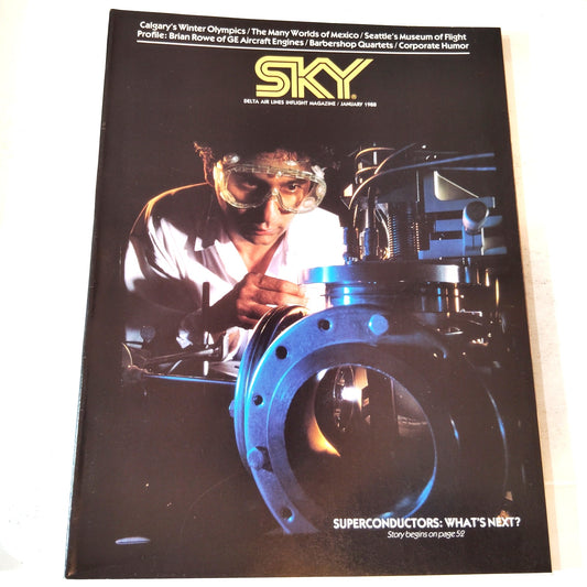 Delta SKY In-Flight Magazine January 1988 - Calgary Olympics, Seattle Museum