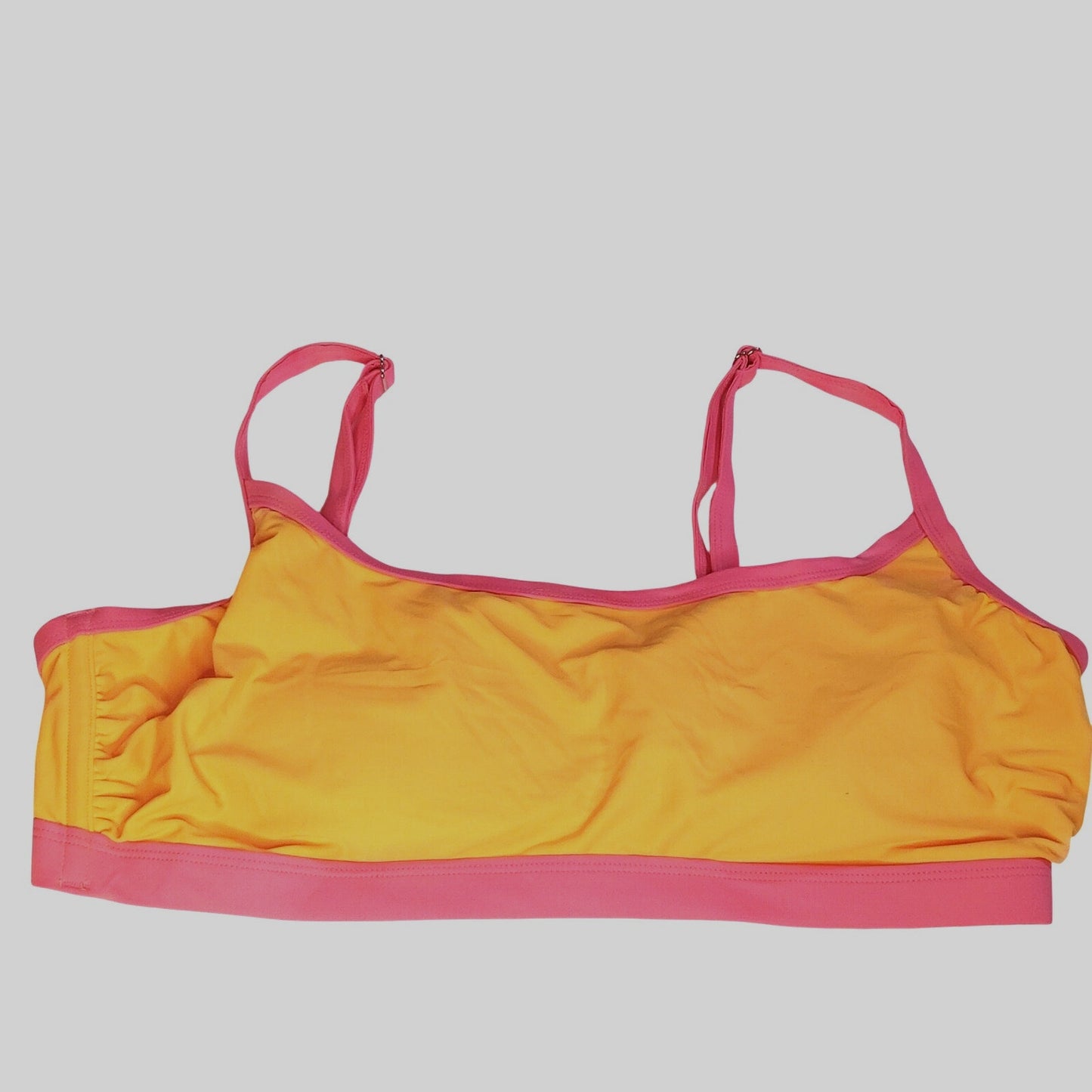 Wild Fable Women’s Colorblock Square‑Neck Bralette Bikini Top Orange 2X